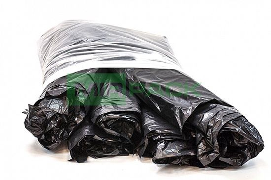 Мешки для мусора 60 литров, 35 мкм, черные, в пачках 500 шт. 2 х слойные до 30 кг. - Вид 4